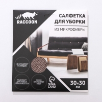 Салфетка микрофибра Raccoon &laquo;Орион&raquo;, 30&times;30 см, картонный конверт