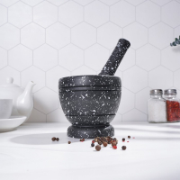 Ступка с пестиком Доляна «Чёрный камень», 10,5×10,5×20 см, цвет чёрный Ступка с пестиком Доляна «Чёрный камень», 10,5×10,5×20 см, цвет чёрный