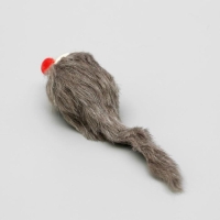 Игрушка для кошек "Серая мышь" с мордочкой из сизаля, 8 см Игрушка для кошек "Серая мышь" с мордочкой из сизаля, 8 см