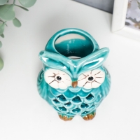 Подсвечник керамика на 1 свечу "Очковая сова" с ручкой 9,5х6,5х7 см МИКС Подсвечник керамика на 1 свечу "Очковая сова" с ручкой 9,5х6,5х7 см МИКС