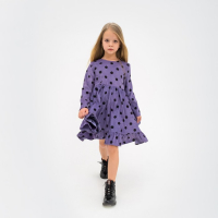 Платье детское KAFTAN "Горох", р. 30 (98-104), сиреневый Платье детское KAFTAN "Горох", р. 30 (98-104), сиреневый