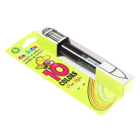 Ручка шариковая автоматическая, 10 цветов, "Carioca" "Fluo", узел 1.0 мм, флуоресцентная палитра, микс