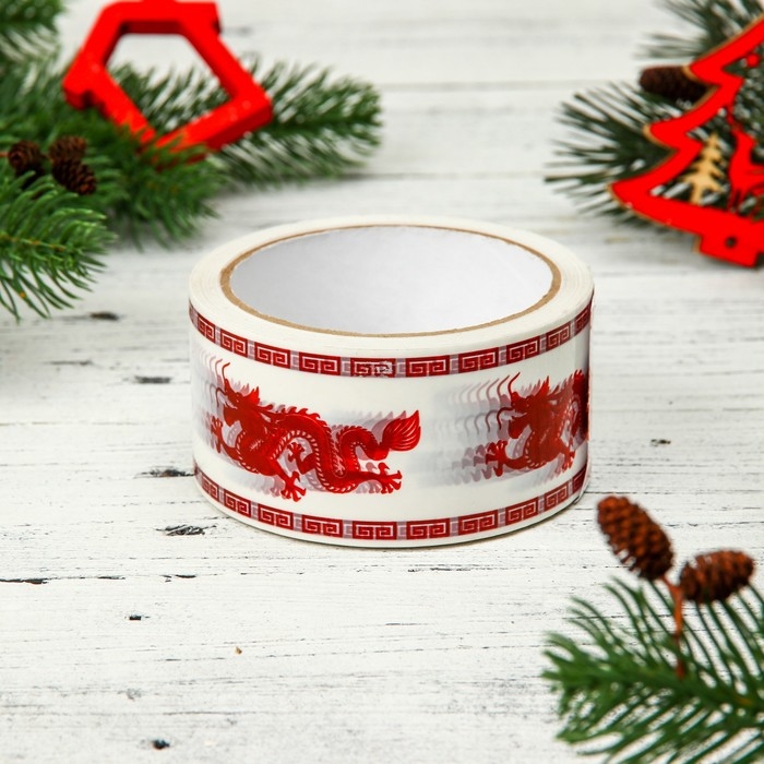 Новый год. Скотч с логотипом Новый год. Скотч с логотипом "Драконы" 48*45м 45мкм