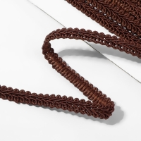 Тесьма декоративная &laquo;Шанель&raquo;, 8 мм, 10 &plusmn; 1 м, цвет коричневый