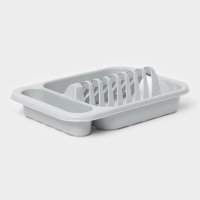 Сушилка для посуды, 33,5&times;24&times;5,5 см, цвет серый