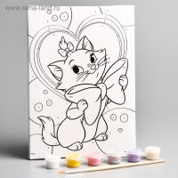 Картина по номерам для детей "Кошечка Мари" 21х15 см, Коты Аристократы