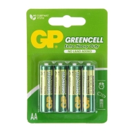 Батарейка солевая GP Greencell Extra Heavy Duty, AA, R6-4BL, 1.5В, блистер, 4 шт. Батарейка солевая GP Greencell Extra Heavy Duty, AA, R6-4BL, 1.5В, блистер, 4 шт.