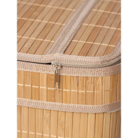 Корзина для белья Доляна &laquo;Кантри&raquo;, с крышкой, 46&times;26&times;55 см, цвет бежевый