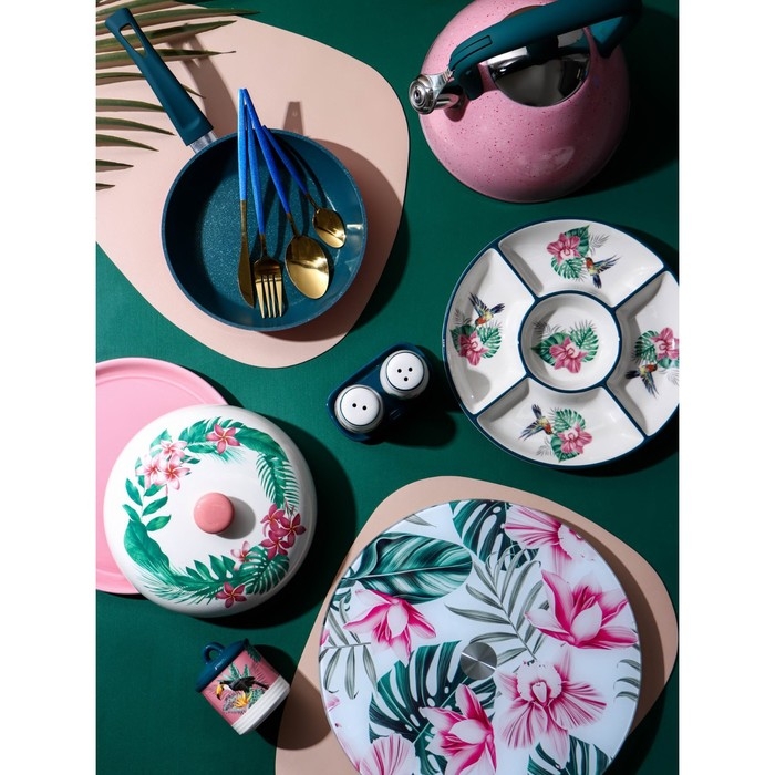 Набор для специй Доляна &laquo;Тропики&raquo;, 2 предмета: солонка, перечница, 130 мл