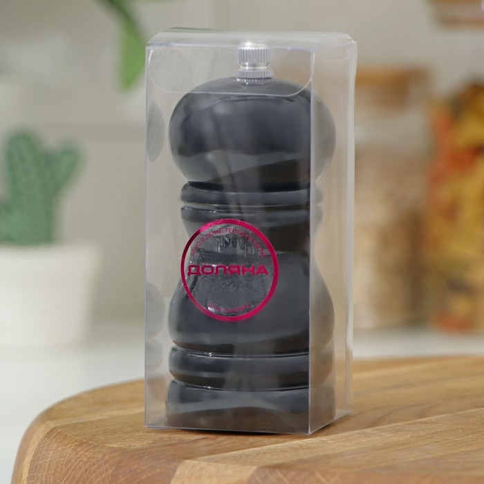 Мельница для специй Доляна &laquo;Краски&raquo;, 11 см, цвет чёрный