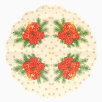 Новый год. Салфетки бумажные Art Bouquet Rondo "Новогодние шары", 3 слоя, d 32, 12 шт Новый год. Салфетки бумажные Art Bouquet Rondo "Новогодние шары", 3 слоя, d 32, 12 шт