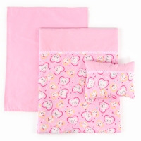 Кукольное постельное &laquo;Котята в сердцах&raquo;: простынь, одеяло 46 &times; 36 см, подушка 23 &times; 17 см