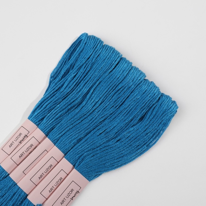Набор ниток мулине №3843, 8 &plusmn; 1 м, 6 шт, цвет ярко-голубой