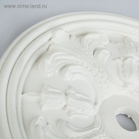 Гипсовая фигура Орнамент: Розетка, 25 х 25 х 2 см