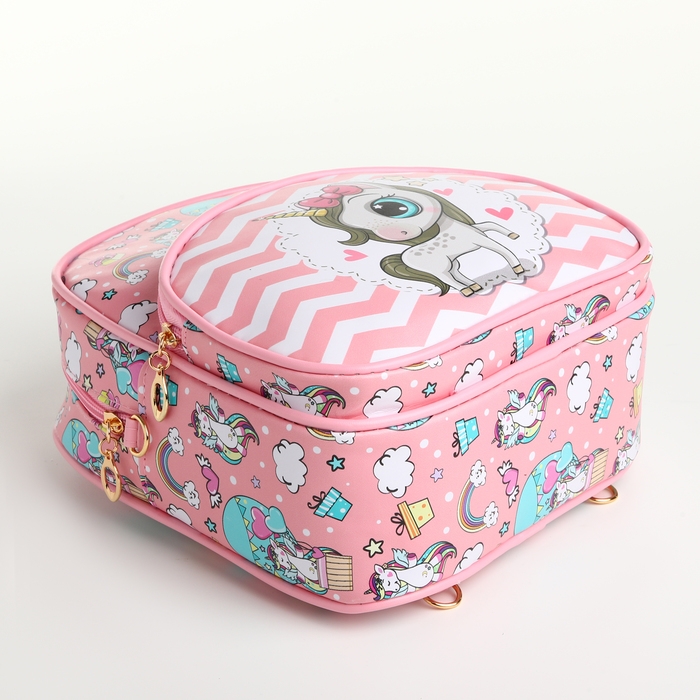 Рюкзак детский на молнии «Выбражулька», цвет розовый Рюкзак детский на молнии «Выбражулька», цвет розовый