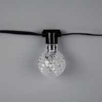 Умная гирлянда &laquo;Нить&raquo; 6 м с насадками &laquo;Калейдоскоп&raquo;, IP20, тёмная нить, 20 LED, свечение RGB, USB