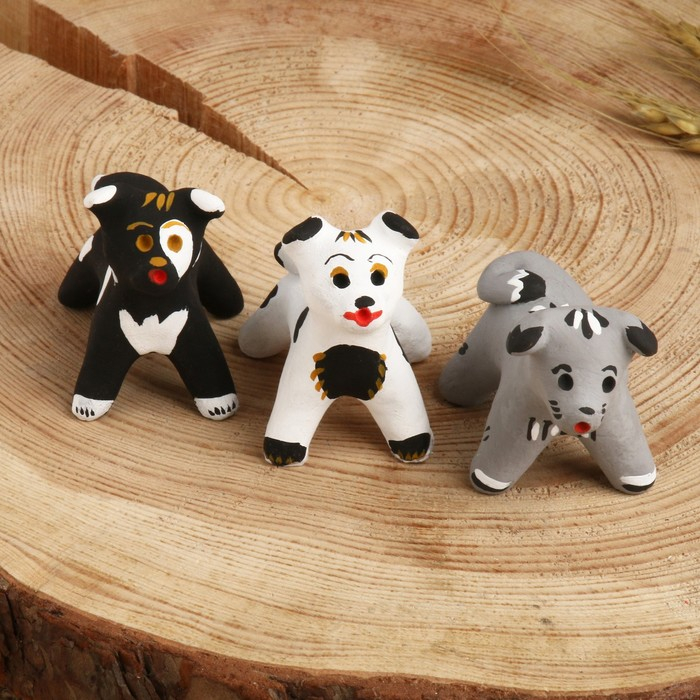 Сувенир &laquo;Собака&raquo;, 3,5&times;4&times;5,5 см, каргопольская игрушка, микс