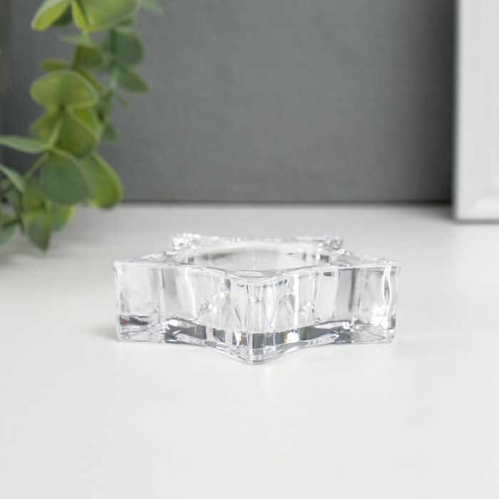 Подсвечник стекло Подсвечник стекло "Звезда" 7,5х7,5х2 см