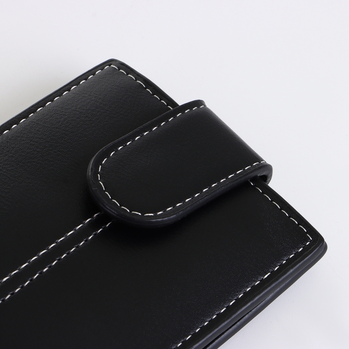 Портмоне мужское на кнопке, цвет чёрный Портмоне мужское на кнопке, цвет чёрный