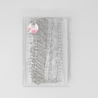 Тесьма декоративная «Бахрома», металлизированная, 6 см, 4,5 ± 0,5 м, цвет белый/серебряный Тесьма декоративная «Бахрома», металлизированная, 6 см, 4,5 ± 0,5 м, цвет белый/серебряный