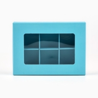 Коробка складная под 6 конфет «Тиффани», 13,5 х 9,8 х 3,8 см Коробка складная под 6 конфет «Тиффани», 13,5 х 9,8 х 3,8 см