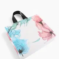 Сумка для покупок Цветы, 32*10*26. отд без молнии, серый