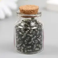 Бисер круглый 6/0 в бутылочке "Золотистая корица" прозрачно-цветной 20 гр