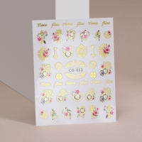 Наклейки для ногтей «Время», разноцветные Наклейки для ногтей «Время», разноцветные