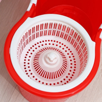 Швабра с отжимом и ведром на колёсиках с пластиковой центрифугой Доляна, 14 л, швабра, запасная насадка из микрофибры, МИКС