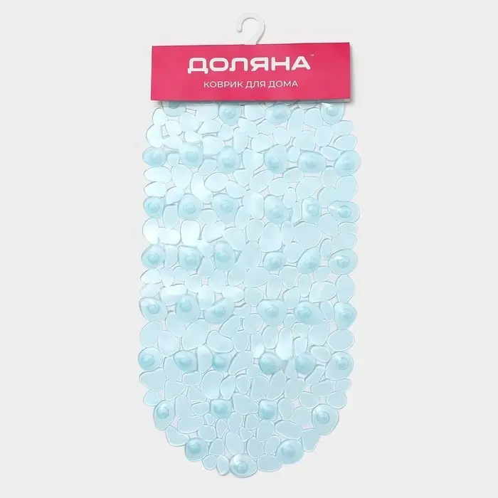 Коврик противоскользящий в ванну на присосках Доляна &laquo;Крупная галька&raquo;, 35&times;65 см, цвет МИКС