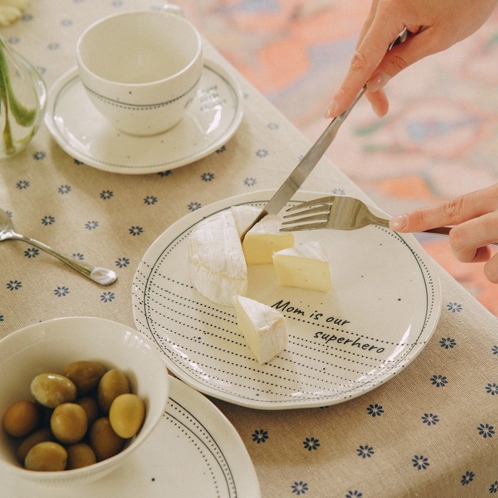 Набор тарелок фарфоровых SL Home &laquo;Милый дом&raquo;, d=21 см, цвет белый