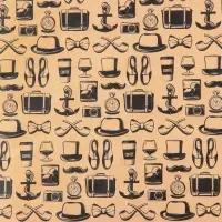 Бумага упаковочная крафтовая &laquo;Мужские атрибуты&raquo;, 50 х 70 см