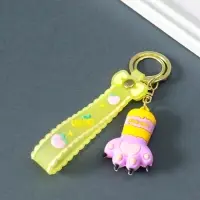 Брелок резина с карабином, ремешком "Лапка" 1,7х3,8х22,5 см