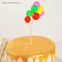 Топпер для торта &laquo;Шарики&raquo;, 17&times;8&times;4.5 см, МИКС