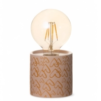 Светильник "Цилиндр" малые сердца LED 2хАА 8,5х8,5х17см