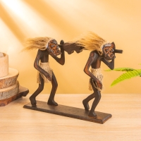 Сувенир &laquo;Аборигены с добычей&raquo;, 27&times;21&times;7 +/- 2 см, дерево