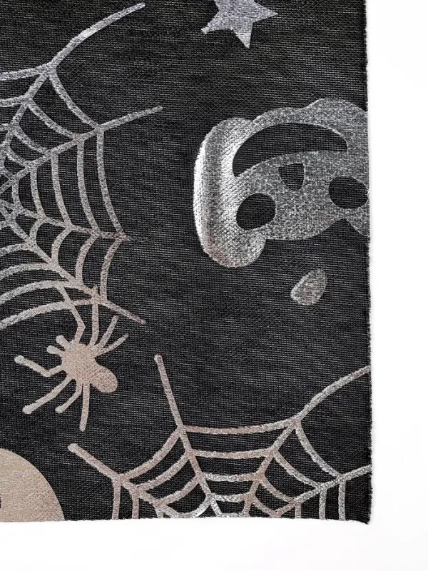 Скатерть на хеллоуин &laquo;Серебряная паутина&raquo;, 200 х 140