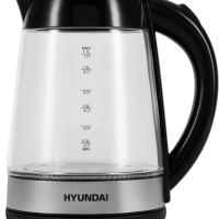 Чайник HYK-G3803 1.7л. 2200Вт черный серебристый