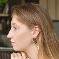 Серьги пластик &laquo;Леопард&raquo; ракушка, цвет серебро