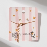 Гарнитур 2 предмета: кулон, серьги &laquo;Невесомость&raquo;, сердечко, цвет белый в золоте, 45см