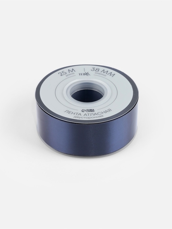 Лента атласная двухсторонняя №0850 38мм*25&plusmn;1м орехово-коричневый TR