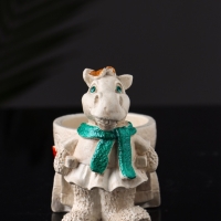 Фигурное Кашпо "Лошадь с тележкой" 10х10х6 см, бежевый