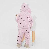 Комплект: толстовка и брюки Крошка Я "Сердечки", розовый, рост 92-98 см