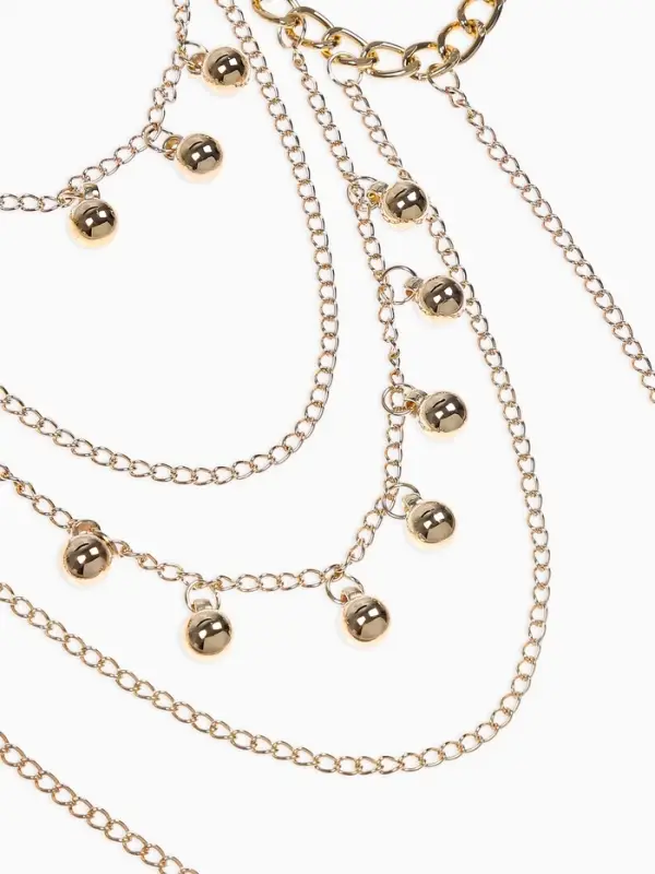 Бодичейн на тело "Аксельбант", цвет золото