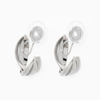 Клипсы &laquo;Тренд&raquo; полукруг, цвет серебро