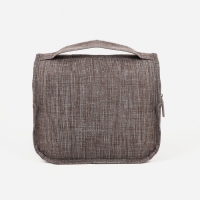 Косметичка-несессер на липучках, с крючком, цвет коричневый