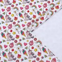 Бумага упаковочная глянцевая "Единороги", 50 х 70 см