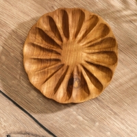 Тарелка "Раковина"  дерево Джати, 20х20х3 см, цв. коричневый
