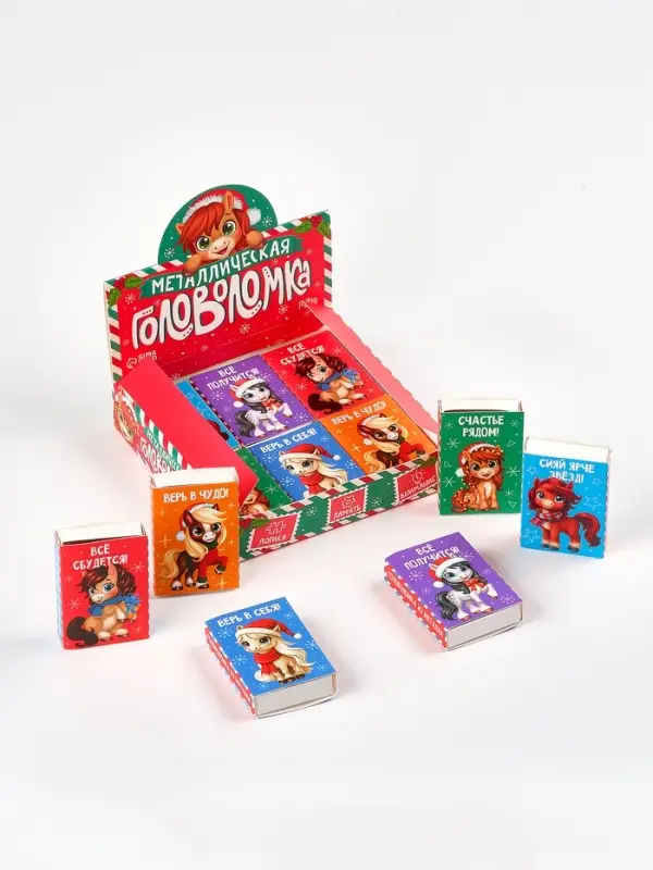 Puzzle Головоломка металлическая, лошадки,  МИКС