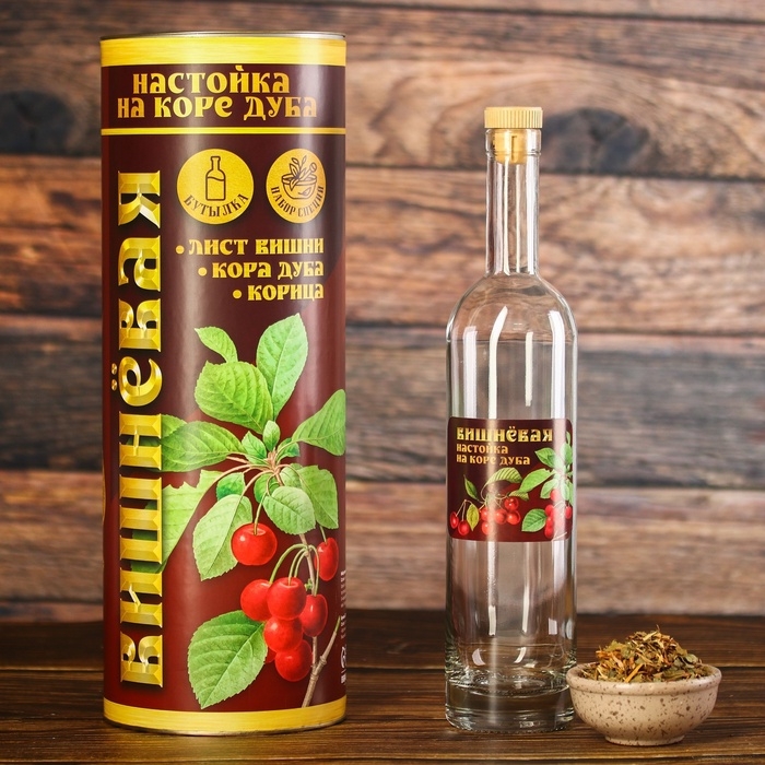Подарочный набор для приготовления настойки «Вишнёвая», набор трав и специй 20 г., бутылка 500 мл., инструкция Подарочный набор для приготовления настойки «Вишнёвая», набор трав и специй 20 г., бутылка 500 мл., инструкция